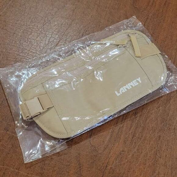 Lanney Beige Crossbody Waist Travel Bag Money Belt Fanny Pack RFID New - Picture 7 of 7
